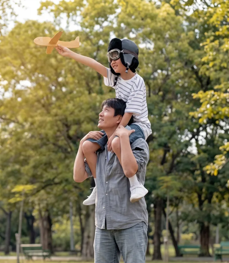 Family enjoying the park