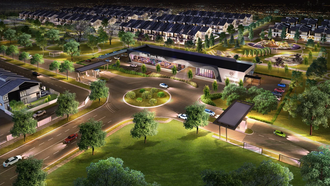 Taman Mutiara Maju aerial view render